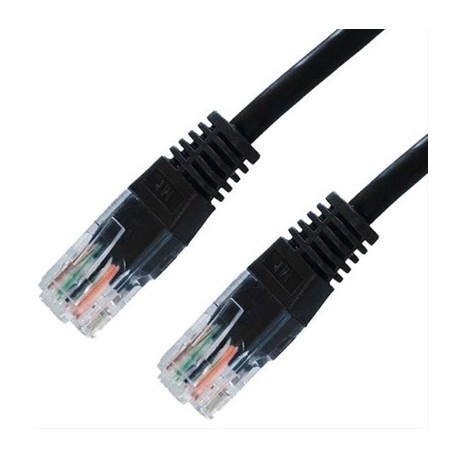 CABLE RED LATIGUILLO RJ45 CAT.6 UTP AWG24·0.5M NEGRO NANOCABLE
