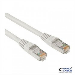 CABLE RED LATIGUILLO RJ45 CAT.6 UTP AWG24·5M GRIS NANOCABLE