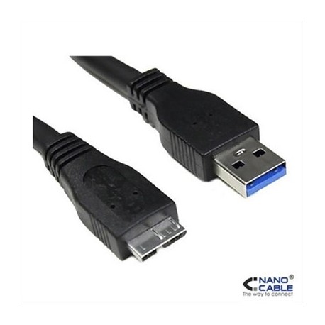 CABLE USB 3.0 AM-MICRO BM 1M NEGRO NANOCABLE