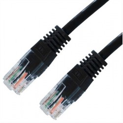 CABLE RED LATIGUILLO RJ45 CAT.6 UTP AWG24·1M NEGRO NANOCABLE