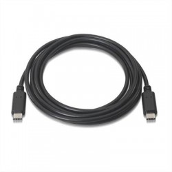 CABLE USB 2.0 3A· TIPO C USB-CM-USB-CM 1M NEGRO NANOCABLE