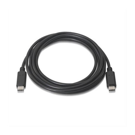 CABLE USB 2.0 3A· TIPO C USB-CM-USB-CM 1M NEGRO NANOCABLE