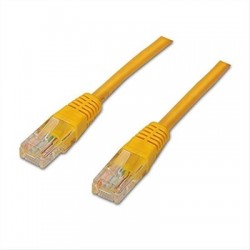 CABLE RED LATIGUILLO RJ45 CAT.6 UTP AWG24·1M YELLOW NANOCABLE