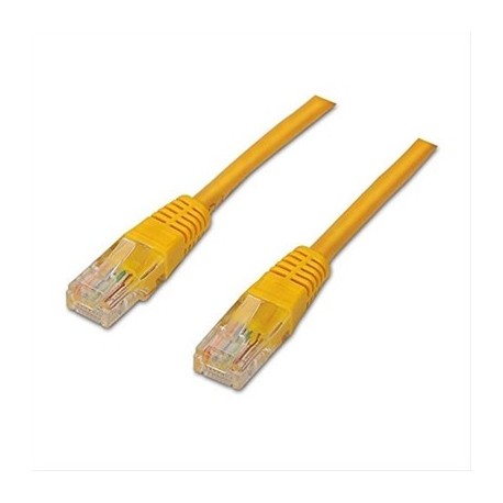 CABLE RED LATIGUILLO RJ45 CAT.6 UTP AWG24·1M YELLOW NANOCABLE