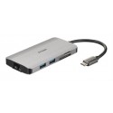 HUB D-LINK USB-C 8 EN 1 CON HDMI ETHERNET USB-C ALIMENTADO LECTOR DE TARJETAS