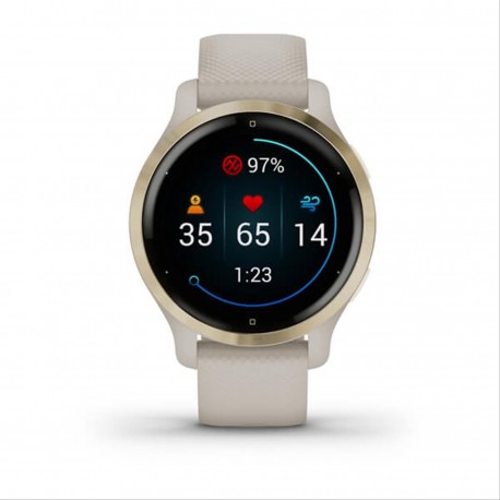 SMARTWATCH GARMIN VENU 2S BISEL DORADO CON CAJA BEIGE