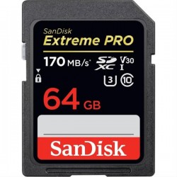 SANDISK EXT PRO SDXC CARD 64GB 170MBS V30 U·