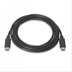 CABLE USB 2.0 3A· TIPO USB-CM-USB-CM NEGRO 2.0M NANOCABLE