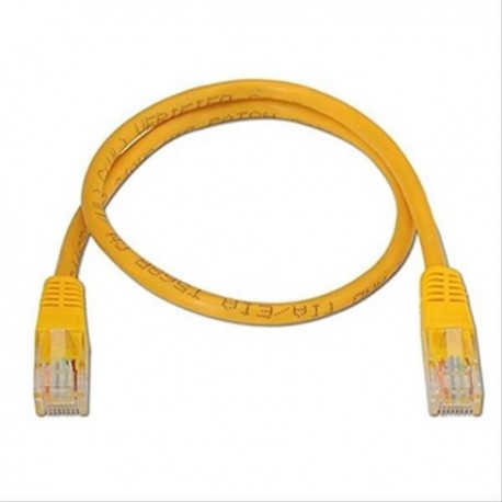 CABLE RED LATIGUILLO RJ45 CAT.6 UTP AWG24·0.5M AMARILLO NANOCABLE