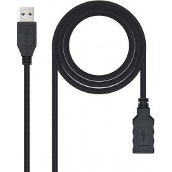 CABLE USB 3.0· TIPO AM-AH 3M NEGRO NANOCABLE