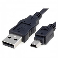 CABLE USB 2.0 AM-MINI USB BM 0.5M NEGRO NANOCABLE
