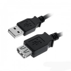 CABLE USB 2.0 PROLONGACION AM-AH 1M NEGRO NANOCABLE