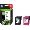 CARTUCHO TINTA HP 301 NEGRO+COLOR PARA CH393BCX015BA9J40BA9T88BB0N12BCH382BCR236B