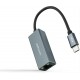 CONVERSOR USB-C A ETHERNET GIGABIT 101001000MBPS 0.15M NANOCABLE ALUMINIO GRIS