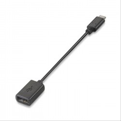 CABLE USB 2.0 3A· TIPO C USB-CM-AH 0.15M NEGRO NANOCABLE
