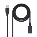 CABLE USB 3.0· TIPO AM-AH 1M NEGRO NANOCABLE