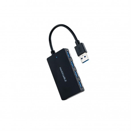 HUB USB 3.0 4xUSB3.0 USB-AM-USB3.0H NEGRO 15CM GRIS