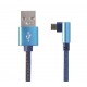 CABLE USB 2.0 AM-MICRO USB BM ACODADO 1.8M AZUL JEANS CABLEXPERT