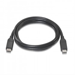 CABLE USB 3.1 GEN2 10GBPS 3A· TIPO C USB-CM-USB-CM 1M NEGRO NANOCABLE