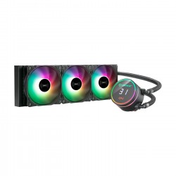 REFRIGERACION LIQUIDA CPU UNYKA AQUASTORM 360 BLACK RGB Rainbow· DISPLAY