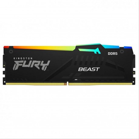 MEMORIA RAM KINGSTON FURY BEAST RGB DDR5 8GB 5600MTS CL40 KF5