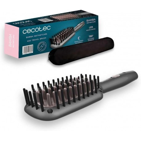 CEPILLO ALISADOR DE CERÁMICA CON TURMALINA CECOTEC BAMBA INSTANTCARE 400 TRAVEL BRUSH·