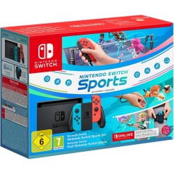 CONSOLA NINTENDO SWITCH NEONROJA +NINTENDO SPORTS+ CINTA+ 12 MESES NINTENDO ONLINE