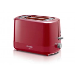 TOSTADORA BOSCH TAT3A114 CON 2 RANURAS 800W ROJO·