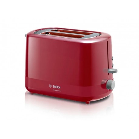 TOSTADORA BOSCH TAT3A114 CON 2 RANURAS 800W ROJO·