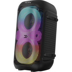 ALTAVOZ PORTATIL BLUETOOTH LED CON MICRO 80W NEGRO DESPRECINTADO