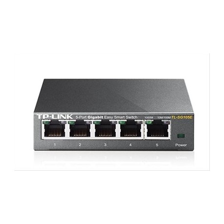 SWITCH SEMIGESTIONABLE TP-LINK SG105E 5P GIGA CARCASA METALICA